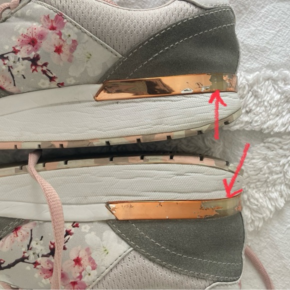 Ted Baker/Floral and grey sneakers size 7.5 - Picture 6 of 7